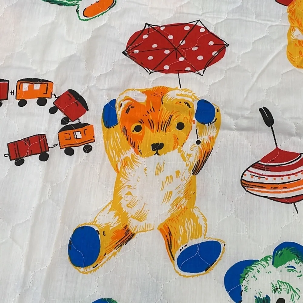 Vintage bears and toys fabric